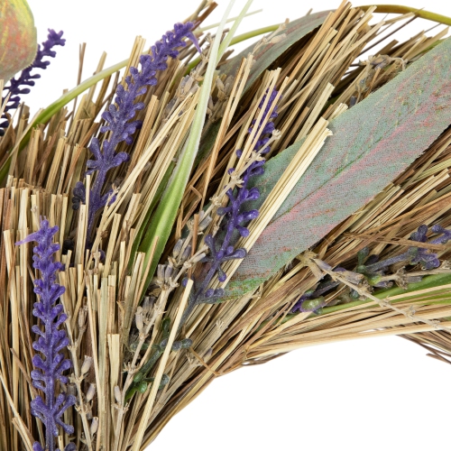 Artificial Grass and Lavender Spring Wreath - 14"