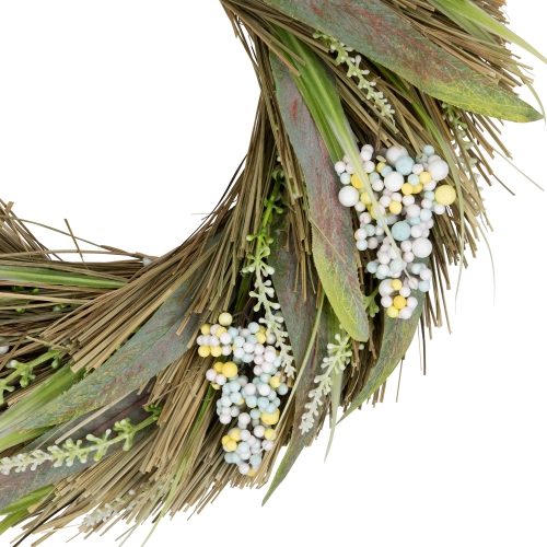 Artificial Mixed Foliage with Berries Spring Wreath - 12"