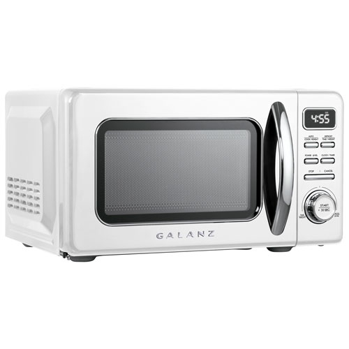 Open Box - Galanz Retro 0.7 Cu.FT. Microwave - Milkshake White