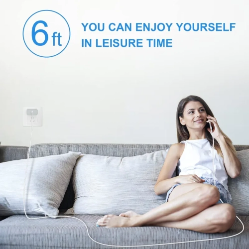 3-Pack USB-C Wall Charger Block with 6FT USB C to Lightning Cables for iPhone 14/14 Pro/14 Pro Max/13/13 Pro/12/12 Pro/12 Pro Max/11/Xs Max/XR/X -