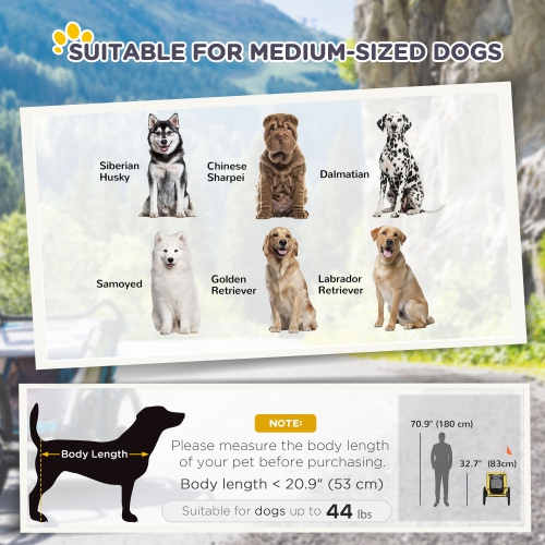 Aosom Dog Bike Trailer, Dog Wagon Pet Bicycle Trailer with Steel Frame, Hitch Coupler, Quick Release Wheels, Reflectors, Flag for Medium Dogs, Yellow