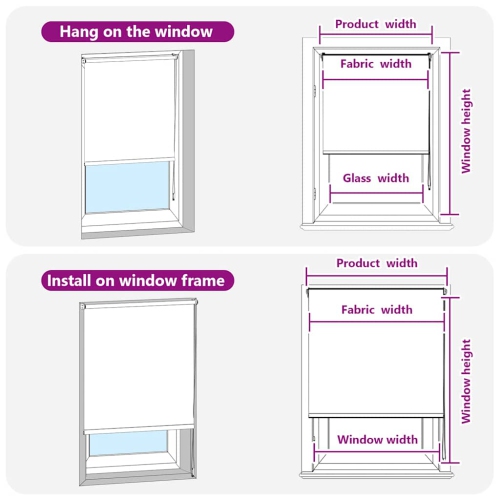 Roller Blind Blackout 60 x 120 cm Grey