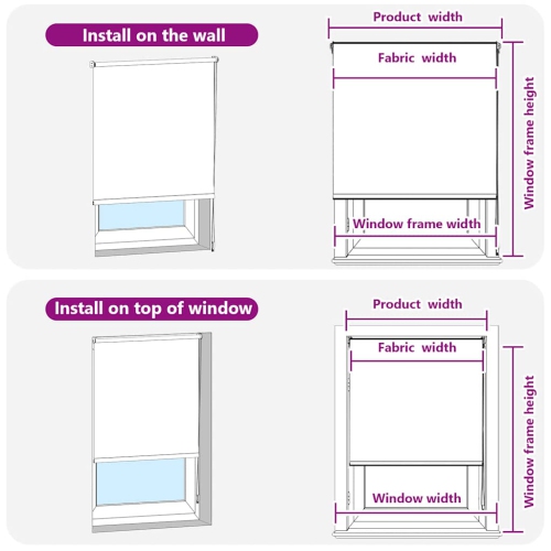 Roller Blind Blackout 60 x 120 cm Grey