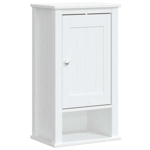 vidaXL Bathroom Wall Cabinet "BERG", Solid Wood Pine, Wall Mounted Cabinet with Metal Handle