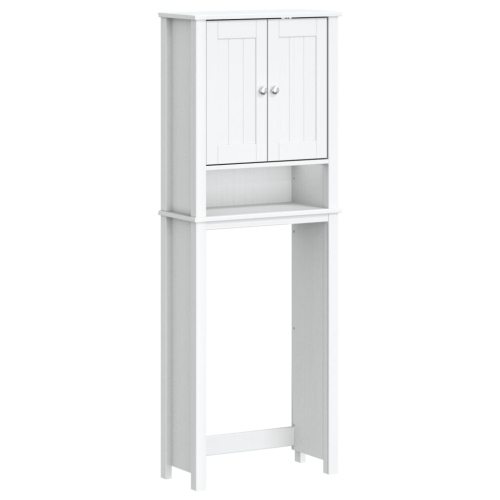 vidaXL Over-the-Toilet Storage BERG White 60x27x164.5 cm Solid Wood