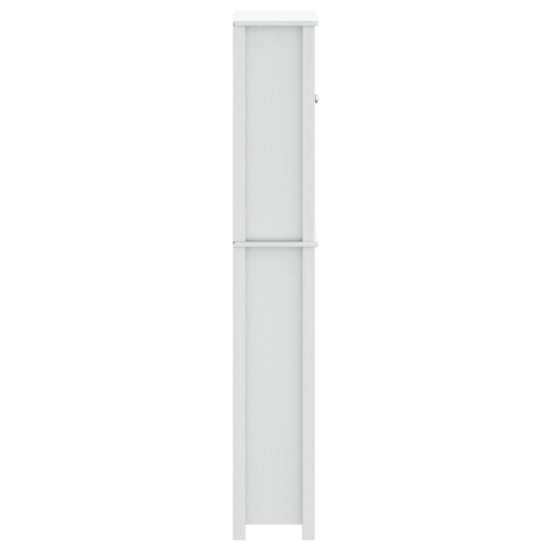 vidaXL Over-the-Toilet Storage BERG White 60x27x164.5 cm Solid Wood