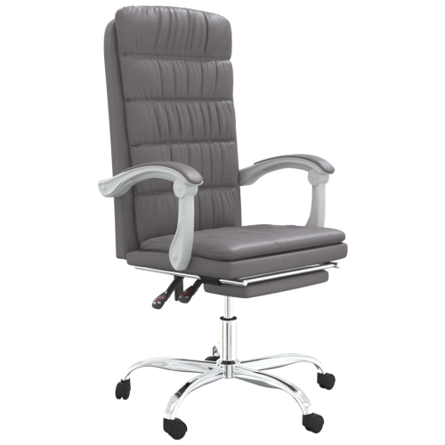 VIDAXL  Reclining Office Chair Faux Leather In Grey