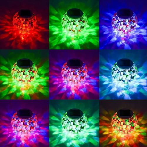 Bonsai Bright Solar Colorful Glass LED Light - Stainless Steel