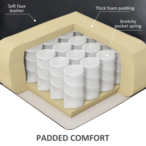 HOMCOM Power Lift Chair for Elderly, PU Leather Upholstered Electric Recliner Chair with Quick Assembly, Remote, Footrest, Side Pockets, Reclining