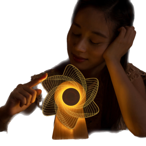 Bonsai Bright Musical Windmill Rotating LED Lamp Warm White Light