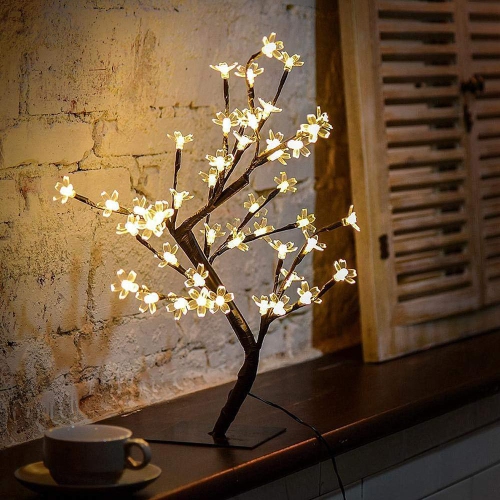 Bonsai Bright LED Cherry Blossom Tree Warm White Soothing Night Light