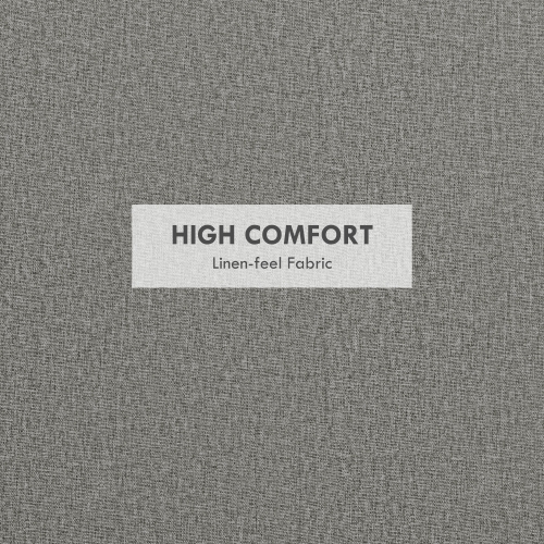 HOMCOM Round Coffee Table with Flip Tray Top, Central Table with Hidden Storage, Linen Fabric Footstool for Living Room, Dorm, Grey