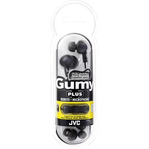 JVC AMERICA  Jvc Ha-Fr6-B Gumy Plus Earbud Headphones With Microphone (Black) [Headphones]