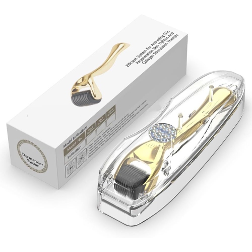 Titanium Microneedle Derma Roller – 1.0MM for Face, Beard & Skincare – Professional Micro Needling Tool for Men & Women with Storage Case