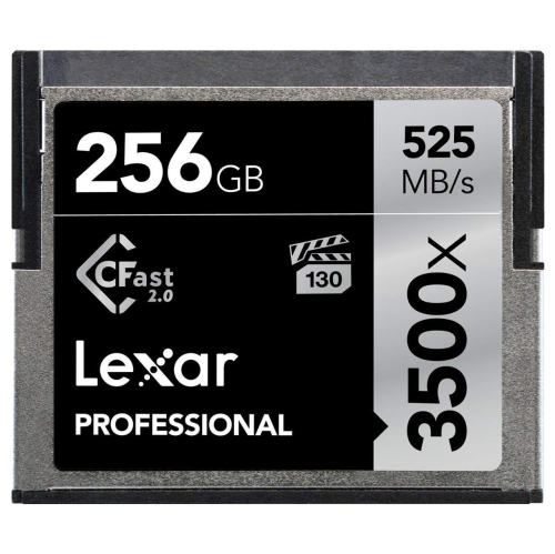 Lexar Professional 3500x 256GB CFast 2.0 Card, Up to 525MB/s Read, for Cinematographer, Filmmaker, Content Creator