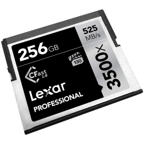 Carte mémoire 256 Go CFast 3500x de 2,0 Go Professional de Lexar, jusqu'à 525MB Mo/s en lecture, pour cinéaste, réalisateur, créateur de contenu