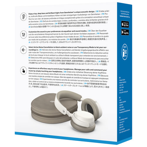 Casque d'écoute Bluetooth à suppression du bruit ACCENTUM Plus de Sennheiser - Blanc