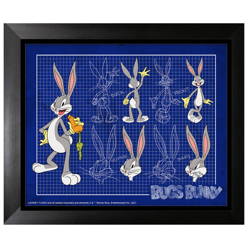 Frameworth Bugs Bunny Blueprint Framed Collage