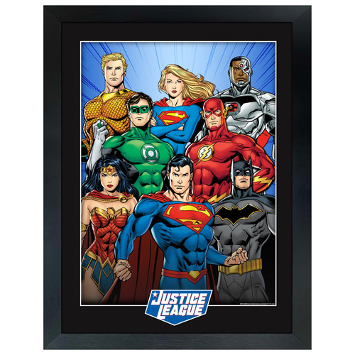 Frameworth Justice League Vertical Portrait Framed Print