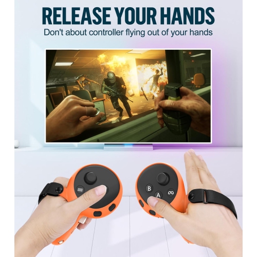 Silicone Cover Set Compatible with Oculus/Meta Quest 3, VR Accessories Protective Cover Includes Controller Grips, Front Shell Headset Cover and Face