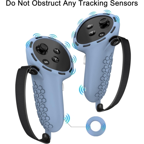 Étui protecteur pour accessoires Oculus/Meta Quest 3, protecteur de couvercle de manette en silicone, habillage souple avec couvre-visage et