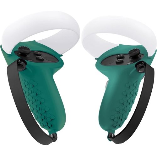 Protective Cover for Oculus/Meta Quest 2 Accessories, Silicone Controllers Grip Cover Protector, Soft Shell Skin with Face Cover and Lens Cover by