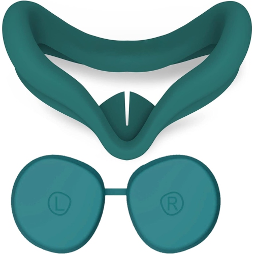 Protective Cover for Oculus/Meta Quest 2 Accessories, Silicone Controllers Grip Cover Protector, Soft Shell Skin with Face Cover and Lens Cover by