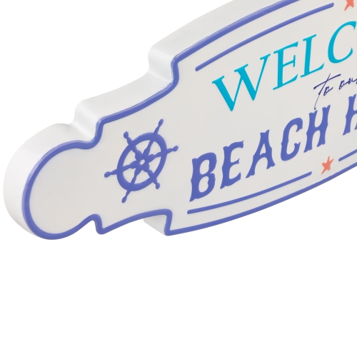 Welcome To Our Beach House Metal Wall Sign - 25.25"