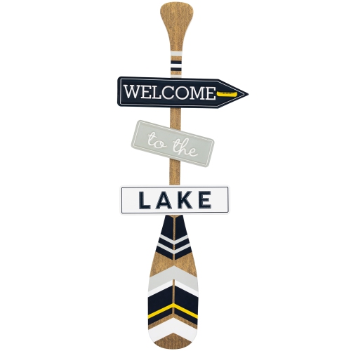 Welcome To The Lake Paddle Wall Sign - 31.5"