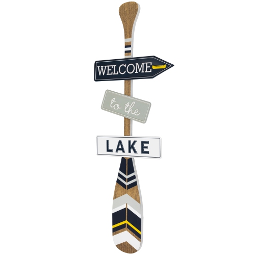 Welcome To The Lake Paddle Wall Sign - 31.5"