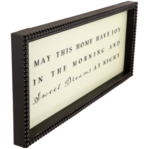 Joy and Sweet Dreams Framed Metal Wall Sign - 17.75"