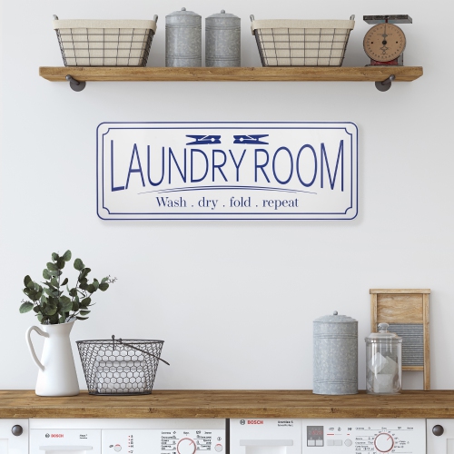 Laundry Room Metal Wall Sign - 36.25"