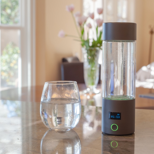 Python Bionic Molecular Hydrogen Water Bottle - Portable SPE/PEM ERW Hydrogen Water with Platinum Titanium Electrodes for Antioxidant-Rich &