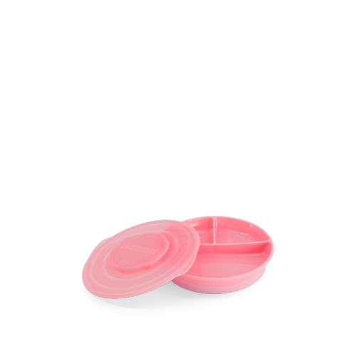 Twistshake Divided Plate 6+m Pastel Pink