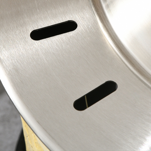 Outsunny Smokeless Fire Pit with Fireproof Mat, 20" Well Style Portable Wood Burning Firepit, Magnesium Oxide Low Smoke Camping Bonfire Stove, Yellow