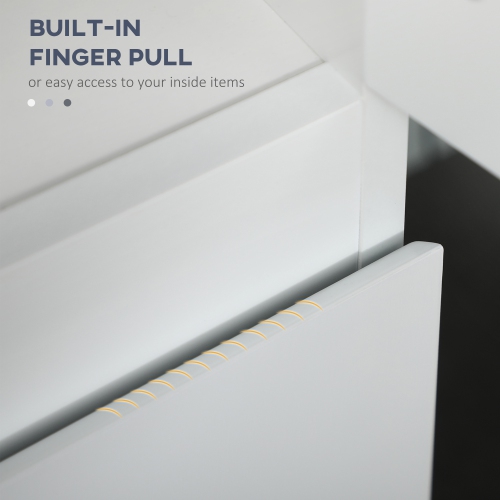 kleankin Narrow Bathroom Cabinet, Tall Bathroom Storage Cabinet with Adjustable Shelves, 5-Tier Slim Floor Cabinet with Built-in Finger Pull,