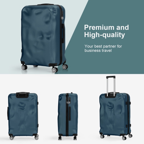 HIKOLAYAE 3-Piece Spinner Travel Luggage Set with Hard Shell and TSA Lock,Green