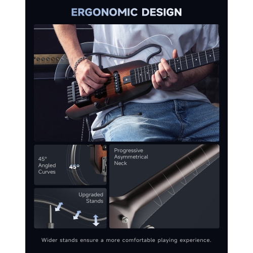 Donner HUSH-X Electric Guitar Kit for Travel