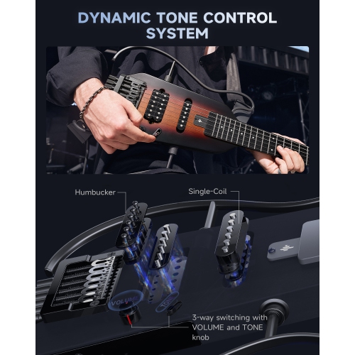 Donner HUSH-X Electric Guitar Kit for Travel