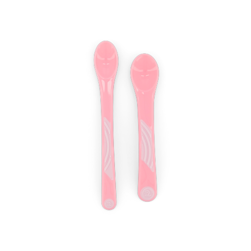 Twistshake 2x Feeding Spoon Set 6+m Pastel Pink