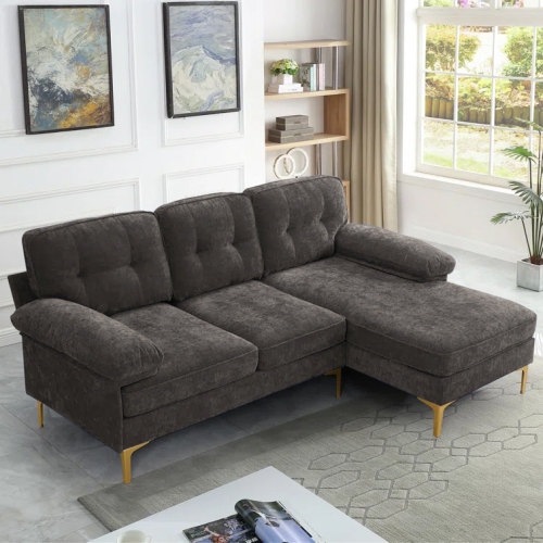 Infinite Imports – sofa modulaire 8585 avec pattes dorées
