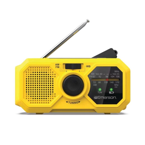EMERSON  Er-7050 Emergency Am/fm Radio With Weather Band & Power Bank - In Yellow