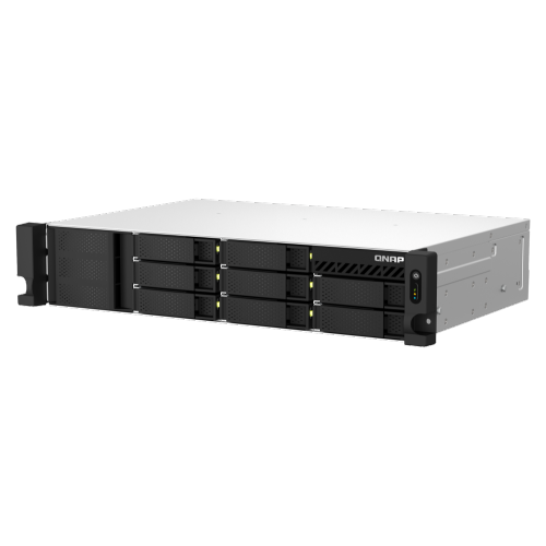 QNAP TS-864eU-RP-8G-US 8 Bay High-Speed Short Depth Rackmount Rackmount NAS with Dual-2.5GbE, Intel Celeron CPU, 8GB DDR4 Memory and 2.5GbE Network