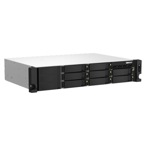 QNAP TS-864eU-RP-8G-US 8 Bay High-Speed Short Depth Rackmount Rackmount NAS with Dual-2.5GbE, Intel Celeron CPU, 8GB DDR4 Memory and 2.5GbE Network