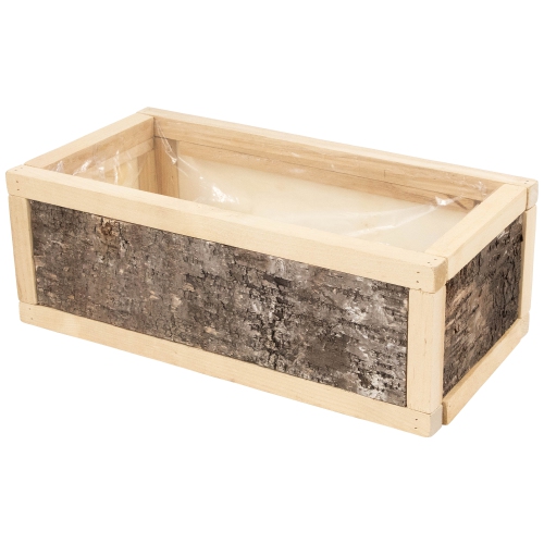 Rustic Wooden Storage Boxes - 15.5" - Set of 2