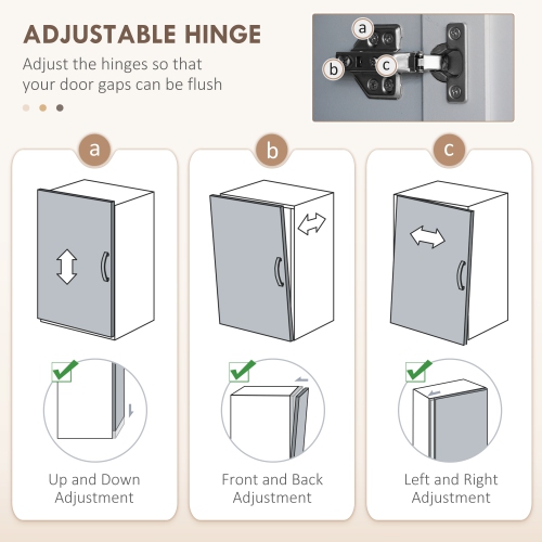 HOMCOM – garde-manger autonome de 67 po, buffet moderne, armoire de rangement avec tablettes réglables, 4 portes, gris
