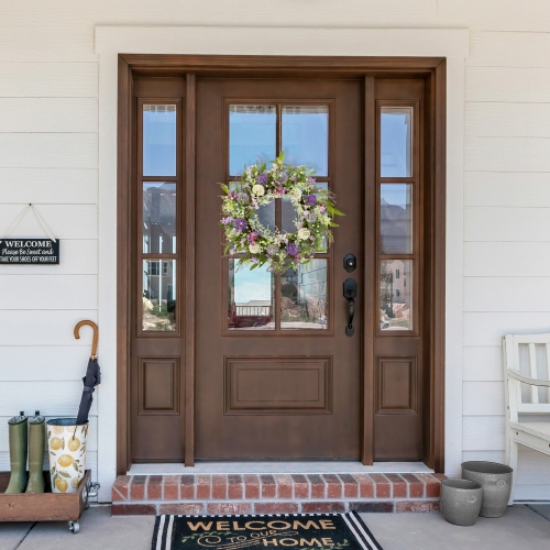 Lavender and Allium Spring Wreath - 28" - Purple