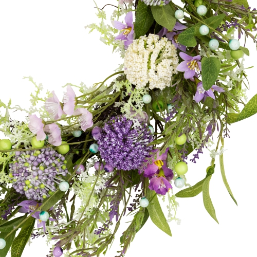 Lavender and Allium Spring Wreath - 28" - Purple