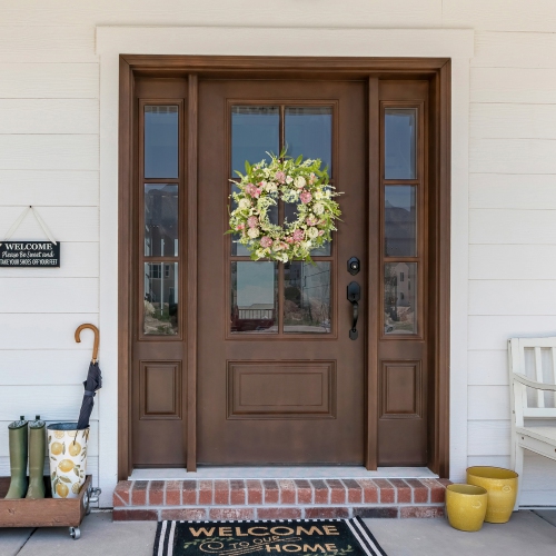 Allium and Lavender Spring Wreath - 28" - Pink