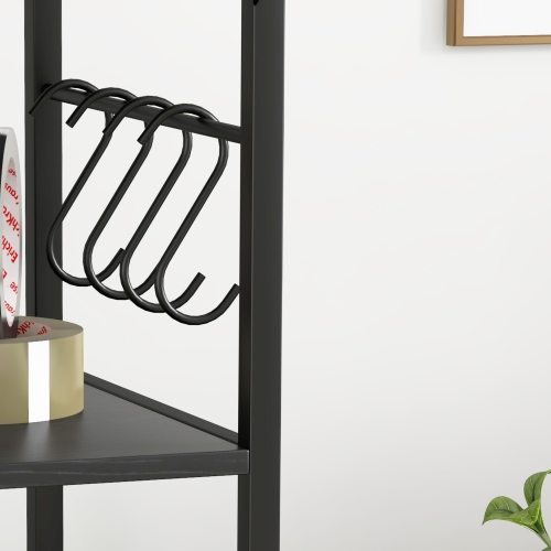 Vinsetto Vertical Filing Cabinet with Wheels, Tall File Cabinet with Adjustable Hanging Bar for Letter, A4 and Legal, Lockable Printer Stand with